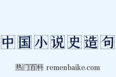 中国小说史造句是什么意思的图片